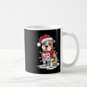 Pitbull Weihnachtsbaum Niedliche Weihnachtsmannmüt Kaffeetasse
