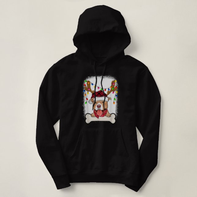 PitBull Weihnachtsdekorationen Pajama Weihnachtsma Hoodie (Design vorne)