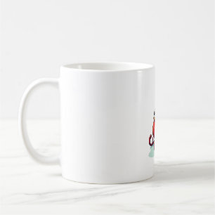 Pitbull Weihnachtsmann Fahrt Kaffeetasse