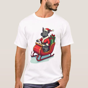 Pitbull Weihnachtsmann Fahrt T-Shirt
