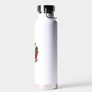 Pitbull Weihnachtsmann Fahrt Trinkflasche