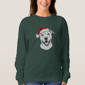 Pitbull-Weihnachtspullover – Süßer Santa Pitbull Sweatshirt