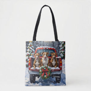 Pitbull Weihnachtsroter LKW Feiertag