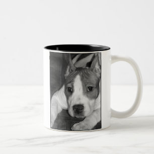 Pitbull Welpen-Tasse Zweifarbige Tasse