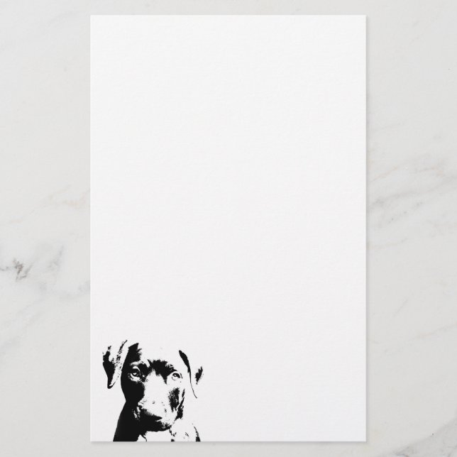Pitbull Welpengesicht Briefpapier (Vorderseite)
