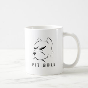 Pitbull zeichnen kaffeetasse