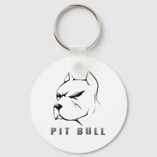 Pitbull zeichnen schlüsselanhänger