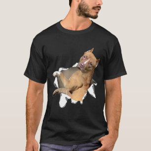 Pitbull zerrissen Hund in Loch Hund Mitte zerrisse T-Shirt
