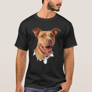 Pitbull zerrissenes Tuch für Hund Hundemama T-Shirt