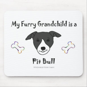 PitBullBLackWhite Mousepad