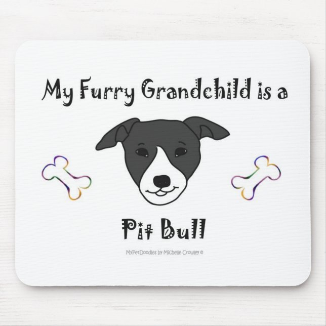 PitBullBLackWhite Mousepad (Vorne)