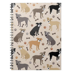 Pitbulle Paws and Bones Notebook Notizblock