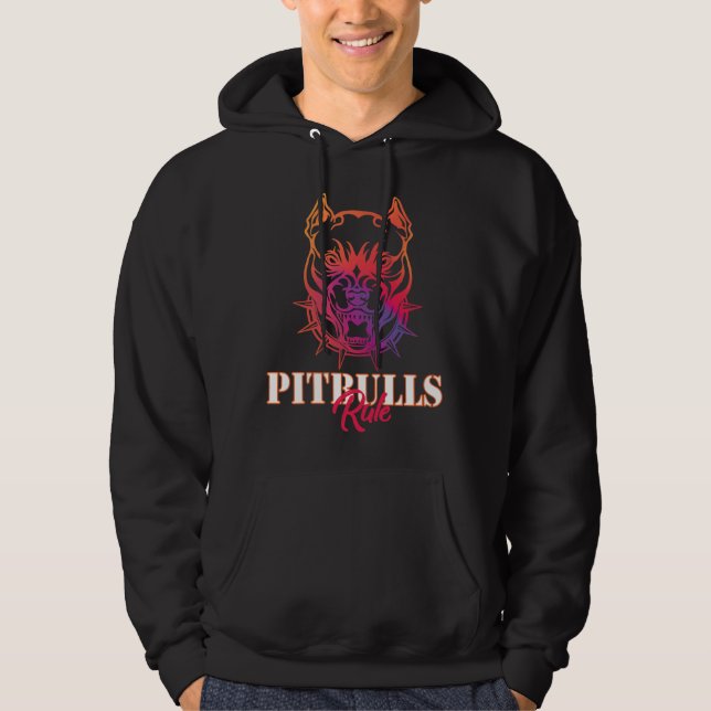 Pitbulle-Regel Hoodie (Vorderseite)