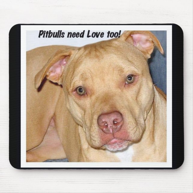 Pitbulls Bedarfs-Liebe auch mousepad (Vorne)