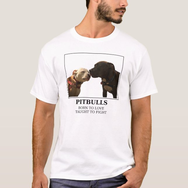 Pitbulls - geboren zum Liebe-Weiß - LRBBC T-Shirt (Vorderseite)