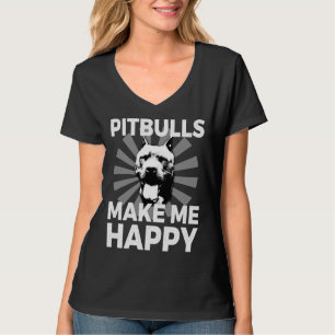 Pitbulls Liebhaber machen mich glücklich T-Shirt