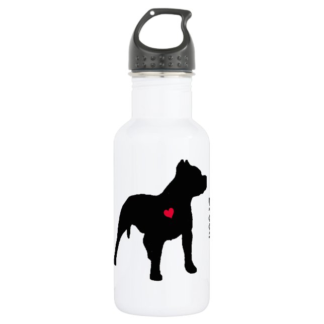 Pitbulls Regel! Anderer Hundegeifer! Edelstahlflasche (Vorderseite)