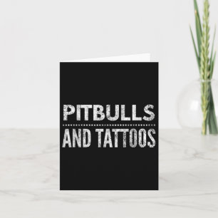 Pitbuls und Tattoos-Neuheit für Hunde Karte