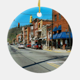Pitcairn, PA-Foto-Holiday-Ornament-Night-Day- Keramik Ornament