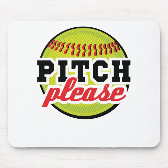 Pitch bitte lustige Softball Player Batter Mousepad (Vorne)