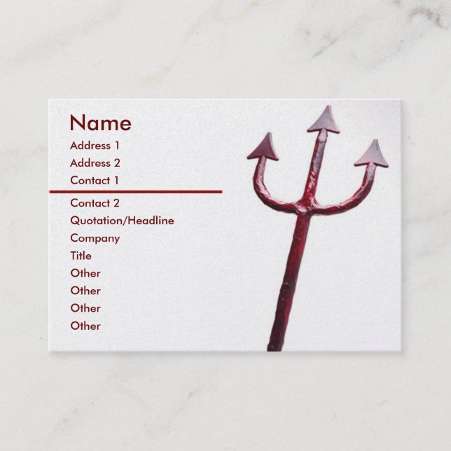Pitch Fork Business Card Visitenkarte (Vorderseite)