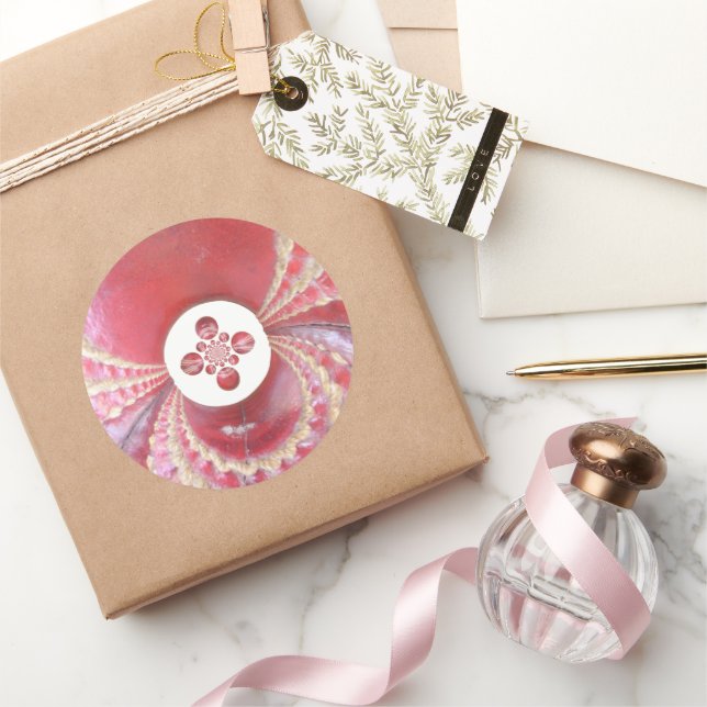 Pitch Kaleidoskop: Cricket Balls The Game's Heart Runder Aufkleber (Schenken)