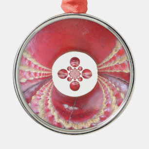 Pitch Kaleidoskop: Cricket Balls The Game's Heart Silbernes Ornament