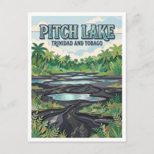 Pitch Lake La Brea Trinidad und Tobago Postkarte