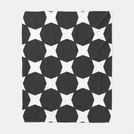 Pitch Pastell & Soft White Star Design Fleecedecke