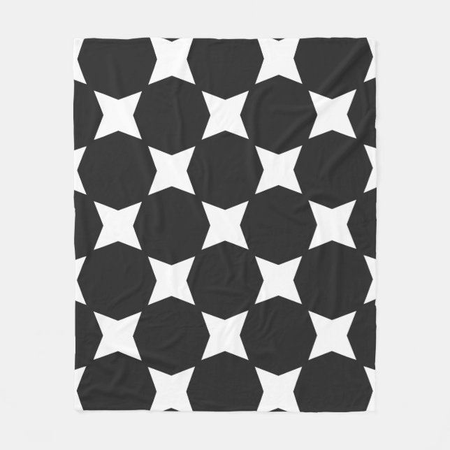 Pitch Pastell & Soft White Star Design Fleecedecke (Vorderseite)