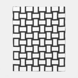 Pitch Pastell & White Weave Design Fleecedecke