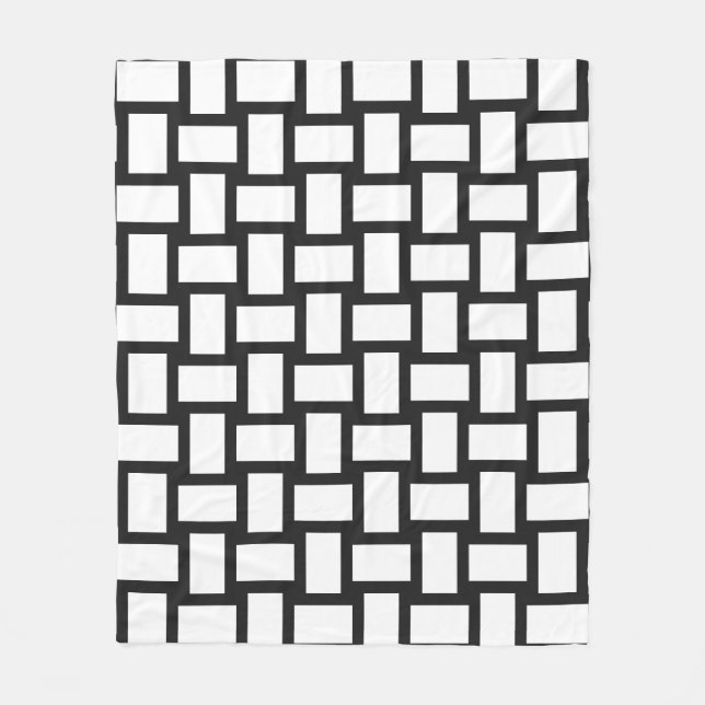 Pitch Pastell & White Weave Design Fleecedecke (Vorderseite)