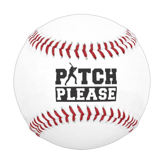 Pitch Please – Funny Softball|Baseball Quote Baseball (Vorderseite)