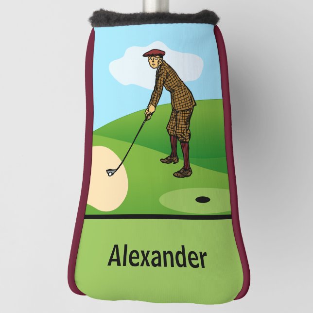 Pitch Shot von Panikgeplagtem Duffer Golf Headcover (Rotieren 90)