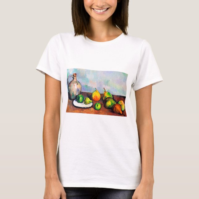 Pitcher and Fruit, Paul Cezanne T-Shirt (Vorderseite)