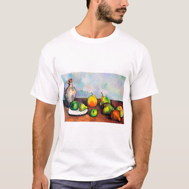 Pitcher and Fruit, Paul Cezanne T-Shirt (Vorderseite)