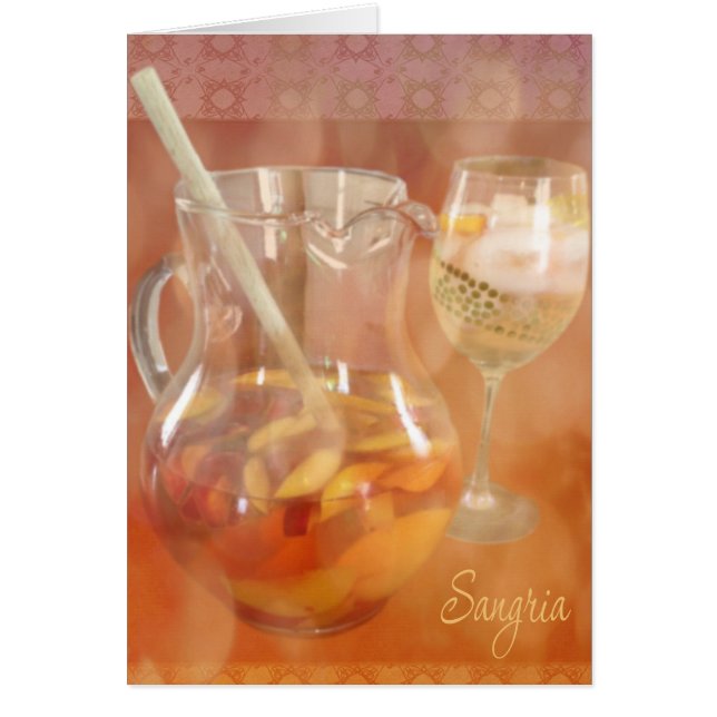 Pitcher der Peach Sangria Card (Vorne)