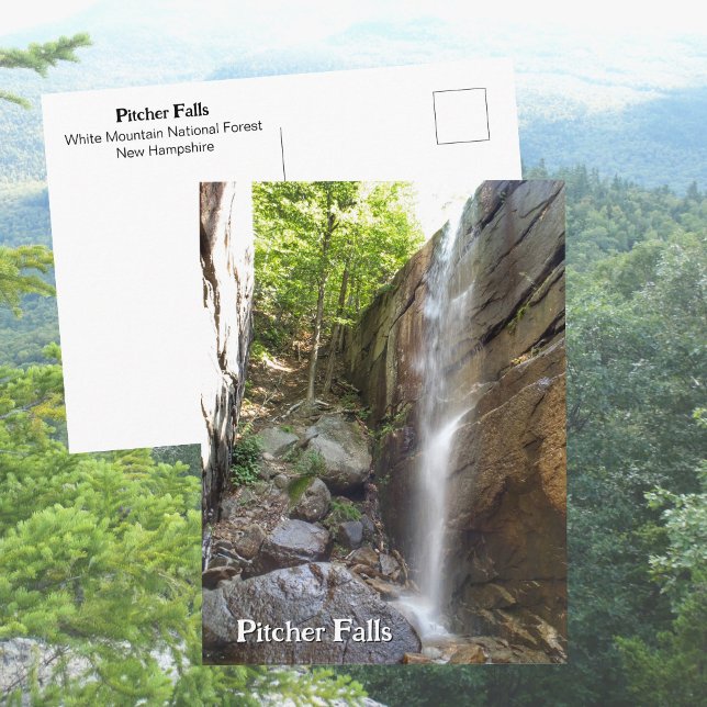 Pitcher Falls White Mountains New Hampshire Foto Postkarte (Von Creator hochgeladen)