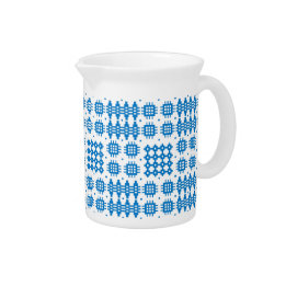 Pitcher oder Jug Welsh TapestPattern, hell blau Krug