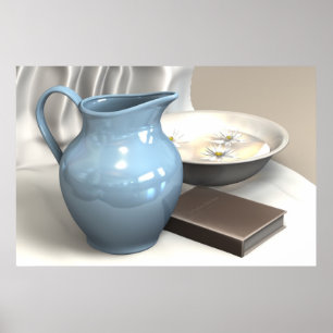 Pitcher und Becken Poster