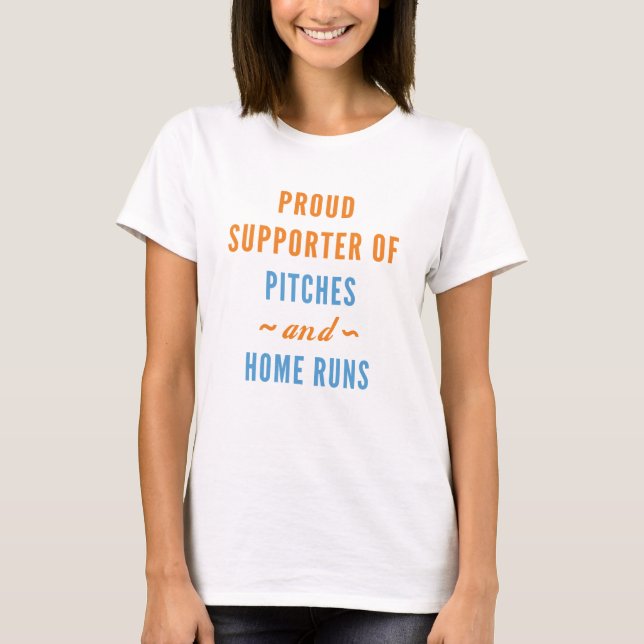 Pitches und Zuhause-Runs T-Shirt (Vorderseite)