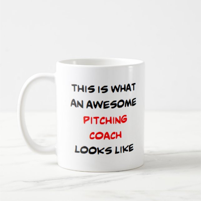 Pitching Coach, phantastisch Kaffeetasse (Links)