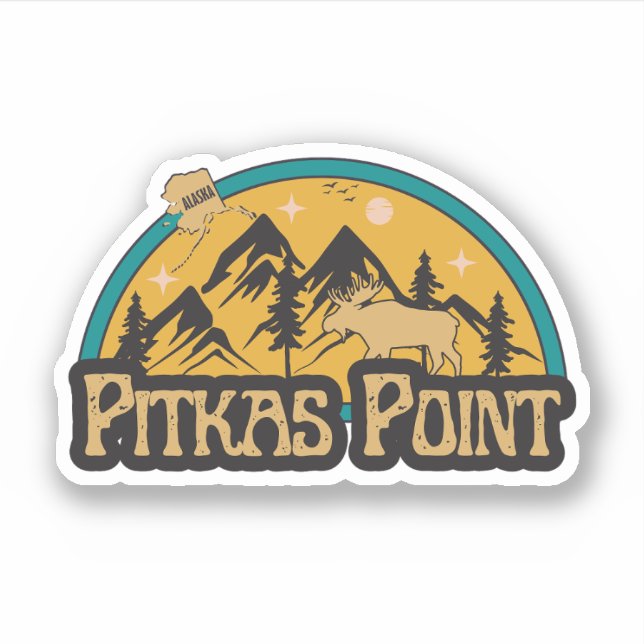 Pitkas Point, Alaska Sticker (Vorderseite)