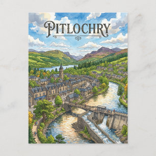 Pitlochry Schottland Postkarte