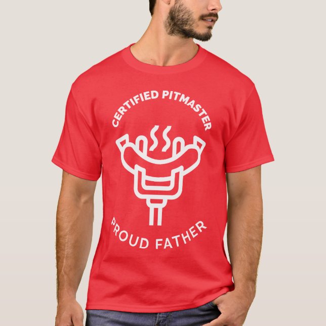 Pitmaster Proud Pater Funny Vathers Day T-Shirt (Vorderseite)
