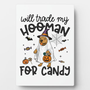 Pitpull-Hund Halloween Geist Gruselig Fotoplatte