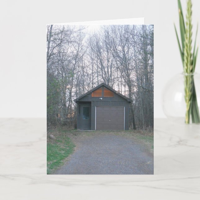 "PitStop Garage at Sunset" Get Well Card Karte (Vorderseite)