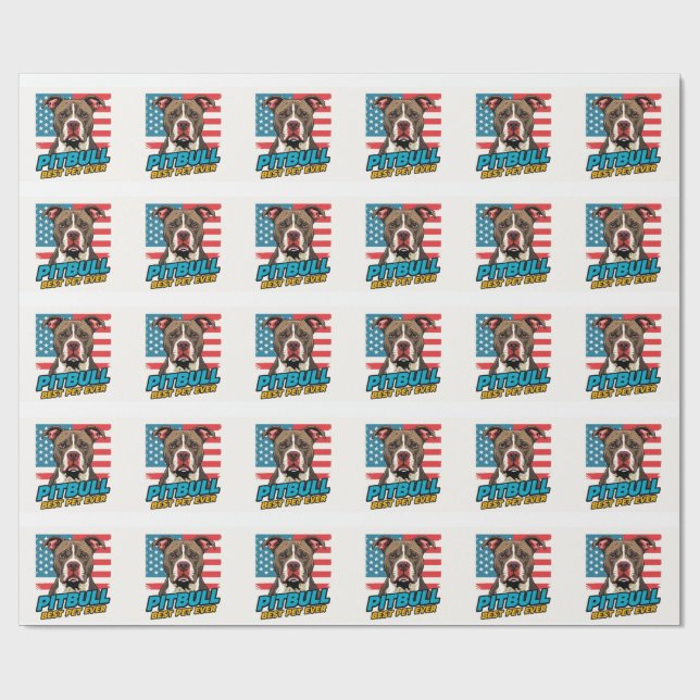 Pitt Bulls Are The Best Pet Ever Geschenkpapier (Flach)