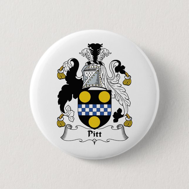 Pitt Familienwappen Button (Vorderseite)
