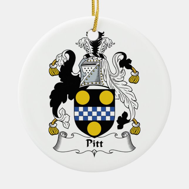 Pitt Familienwappen Keramikornament (Vorne)